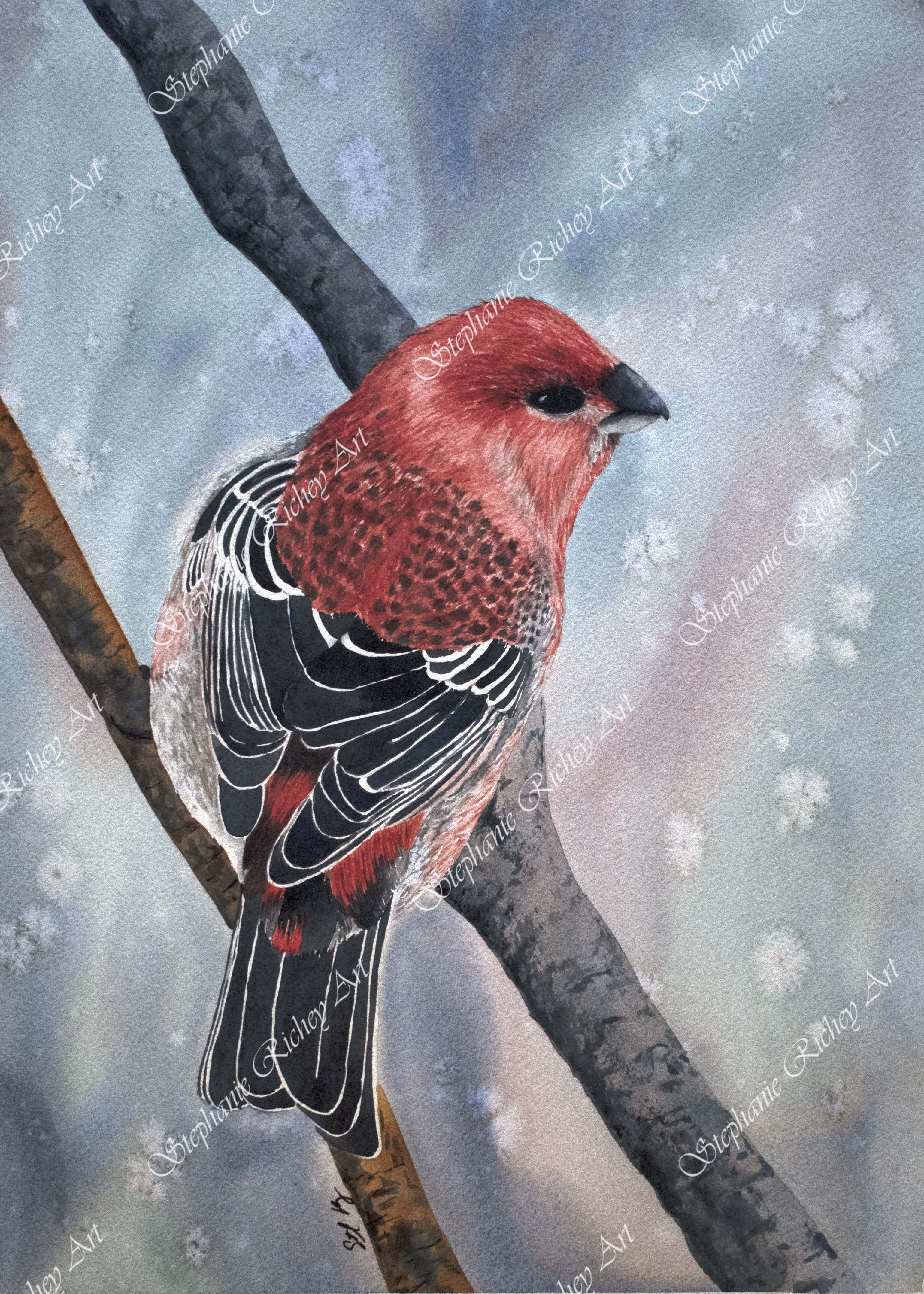 Mountains, Moose, Bird